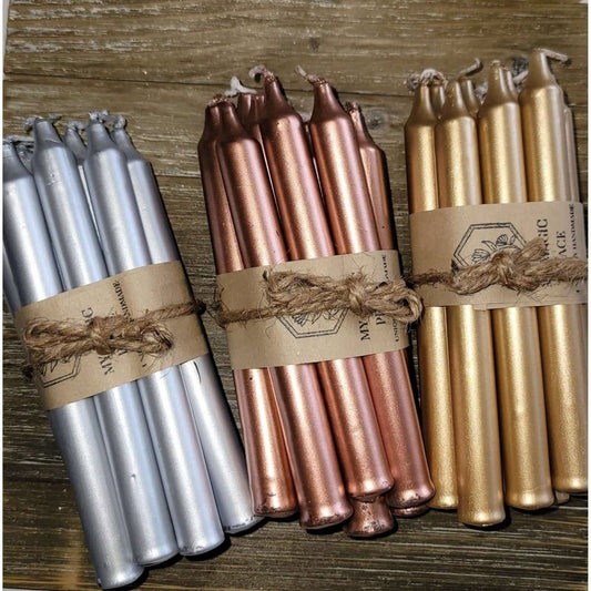 Gold , Silver or Copper color Pack of  Candle